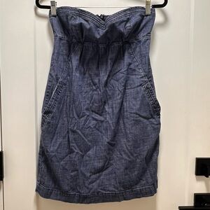Denim Strapless Dress